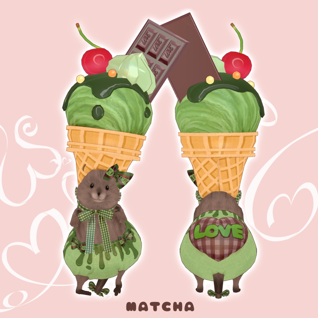 チョコアイスのぼうし🍨🍫【クアッカワラビーちゃん】