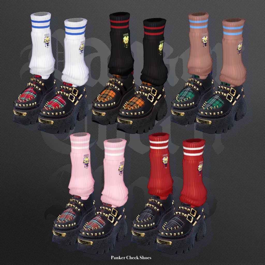 パンカーチェックシューズ