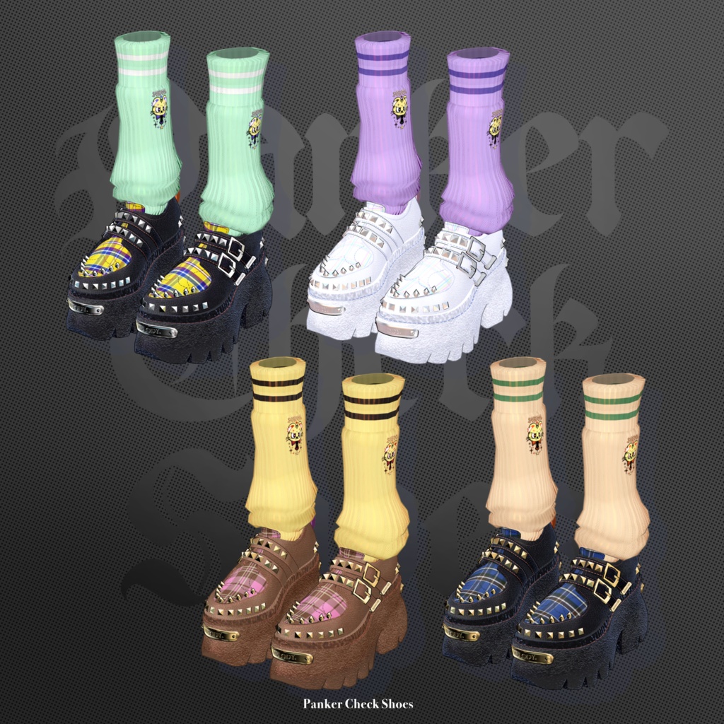 パンカーチェックシューズ