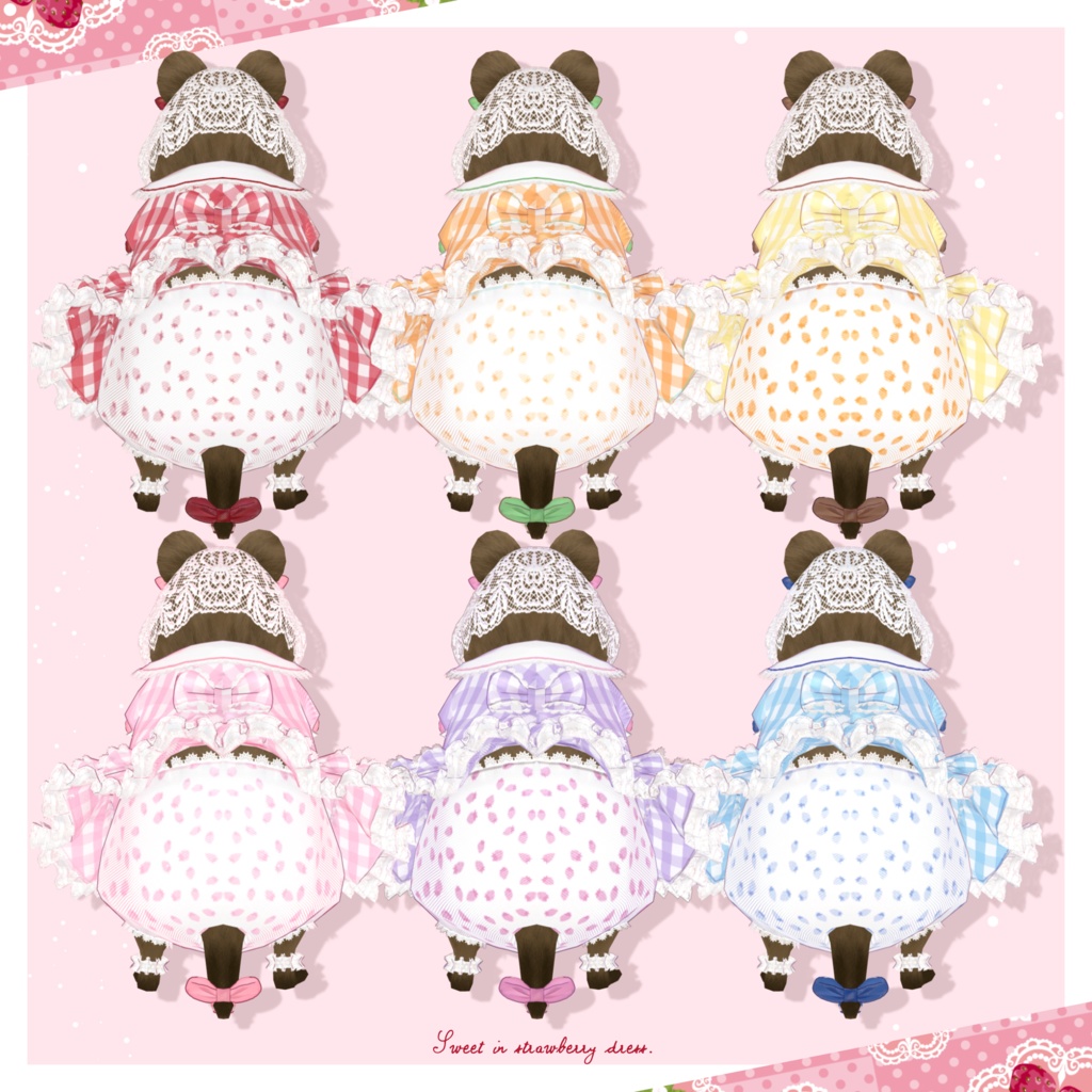 いちごのガーリーワンピース🍓【クアッカワラビーちゃん】