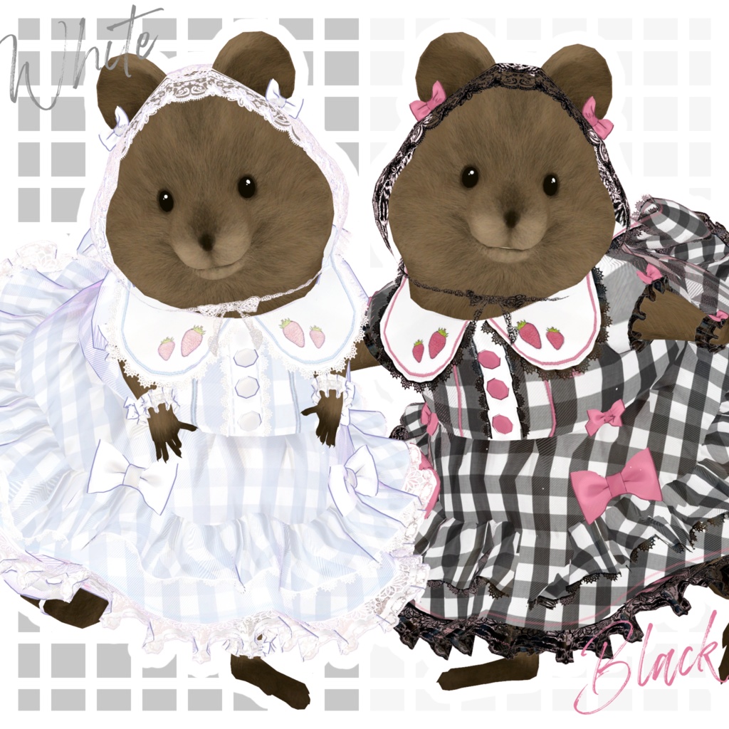 いちごのガーリーワンピース🍓【クアッカワラビーちゃん】