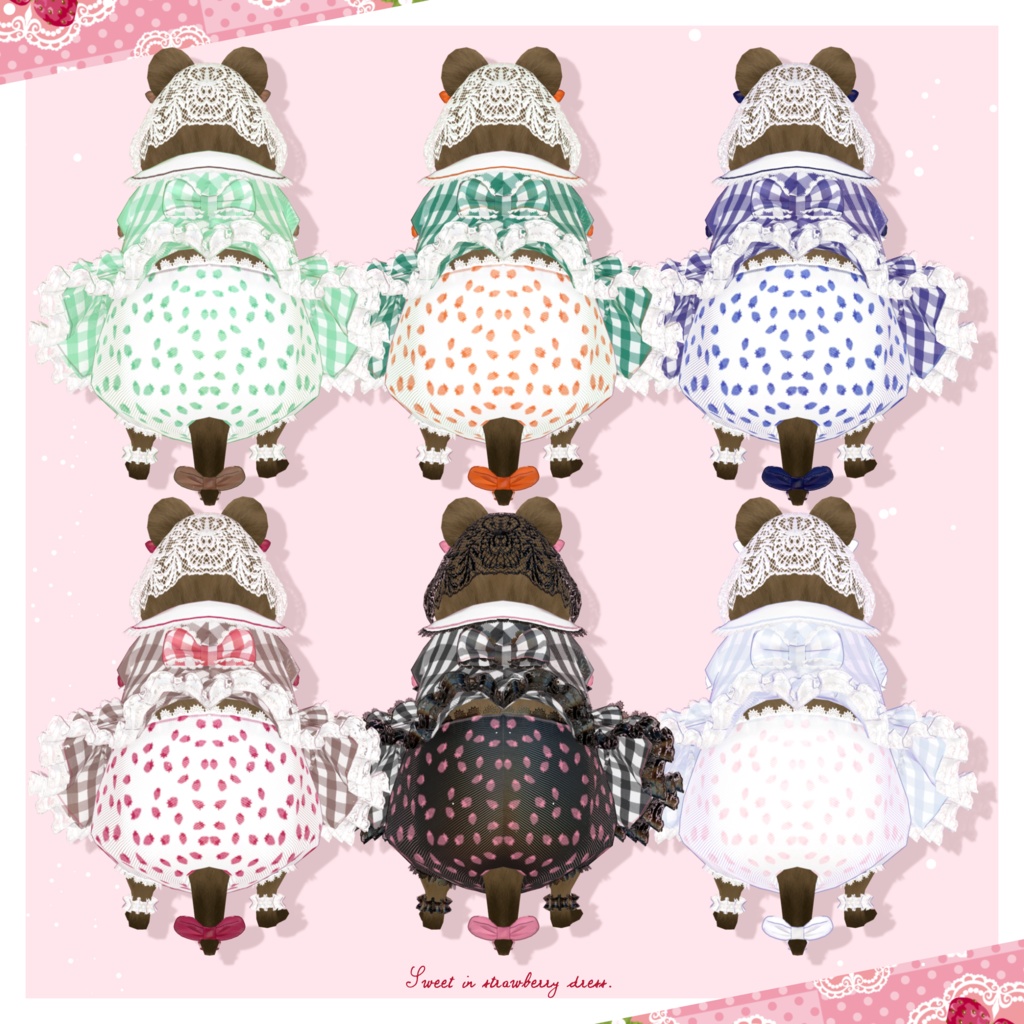 いちごのガーリーワンピース🍓【クアッカワラビーちゃん】