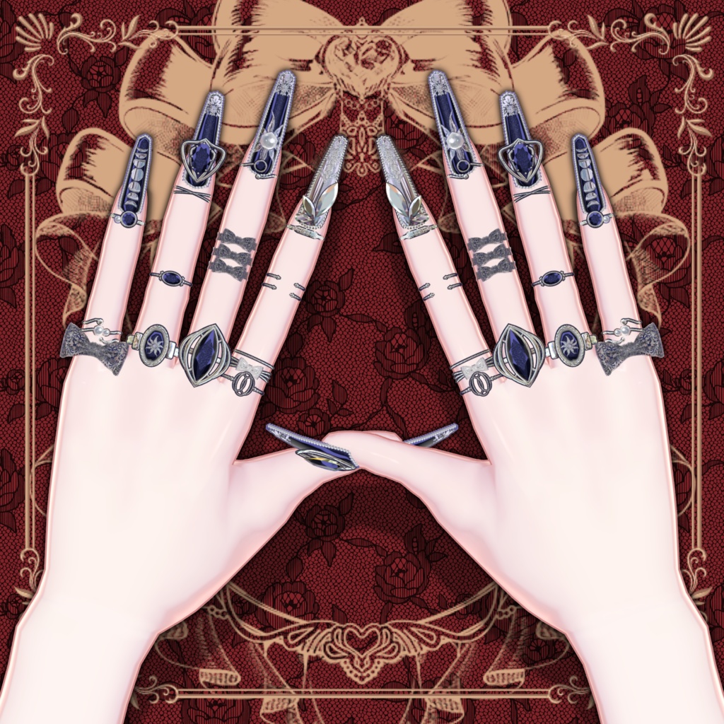 エレガントネイル&リング【ブロキマナクアバター・ポチ】