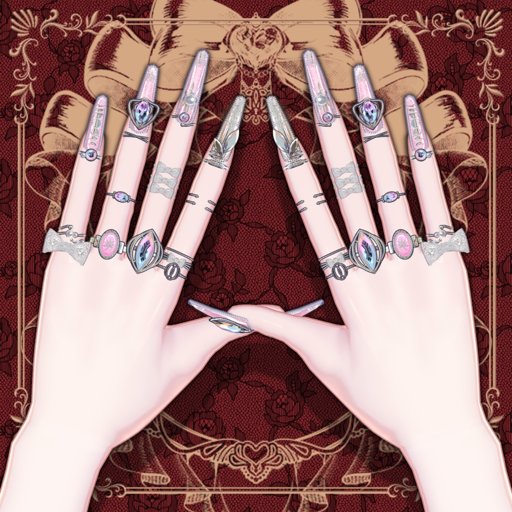 エレガントネイル&リング【ブロキマナクアバター・ポチ】