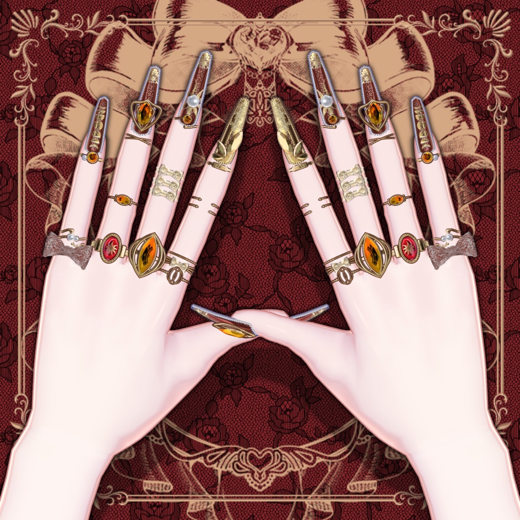 エレガントネイル&リング【ブロキマナクアバター・ポチ】