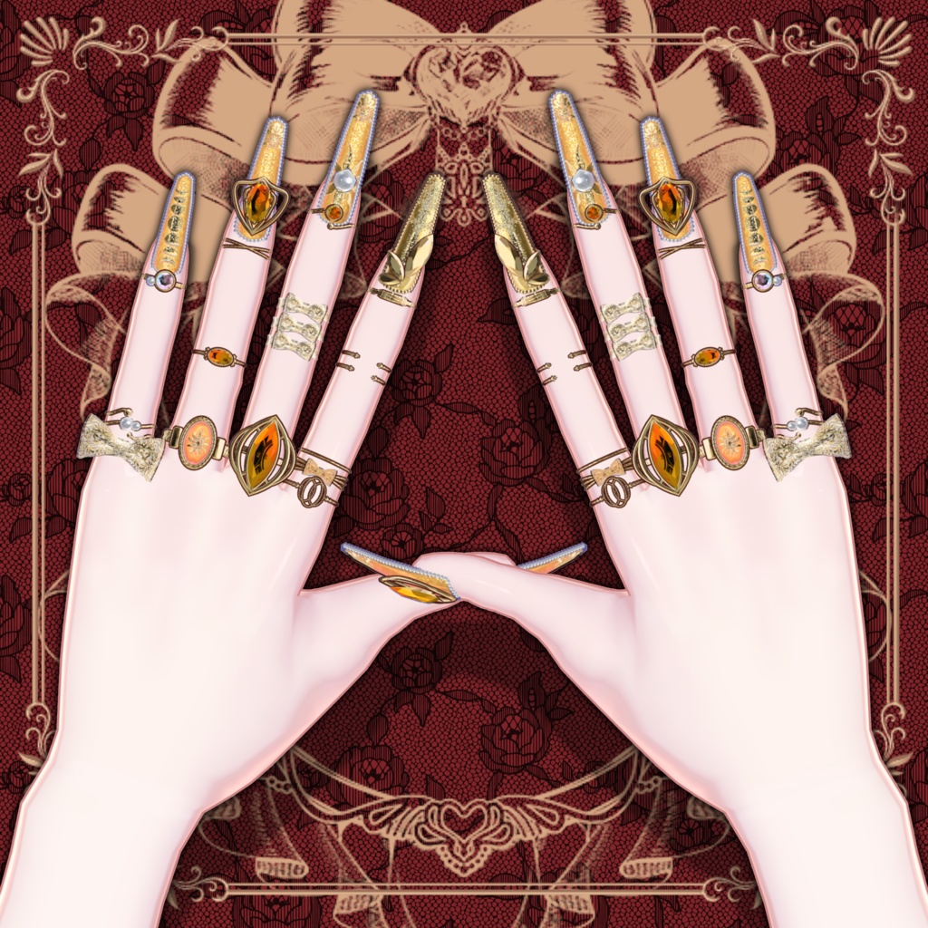 エレガントネイル&リング【ブロキマナクアバター・ポチ】