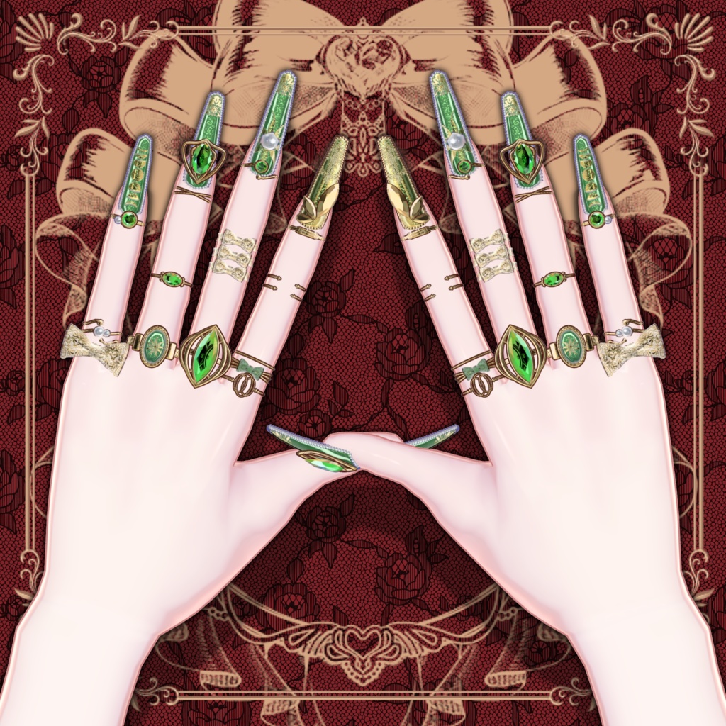 エレガントネイル&リング【ブロキマナクアバター・ポチ】