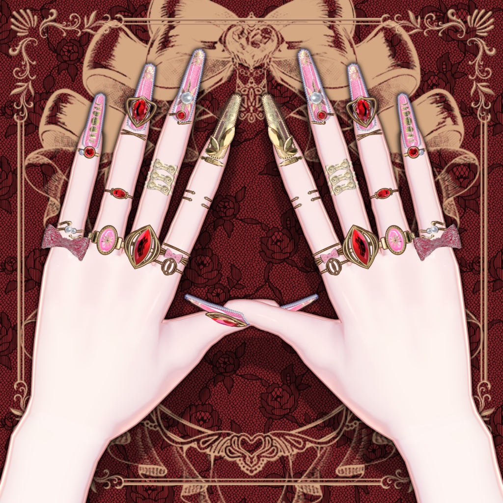 エレガントネイル&リング【ブロキマナクアバター・ポチ】