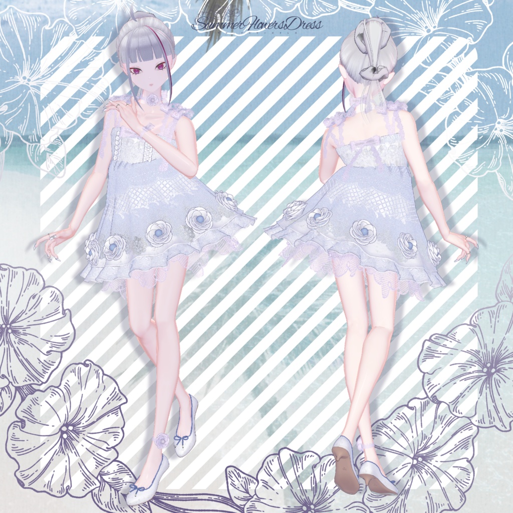 【無料FREE】サマーフラワーズドレス🌼【ブロキマナク・ポチ】