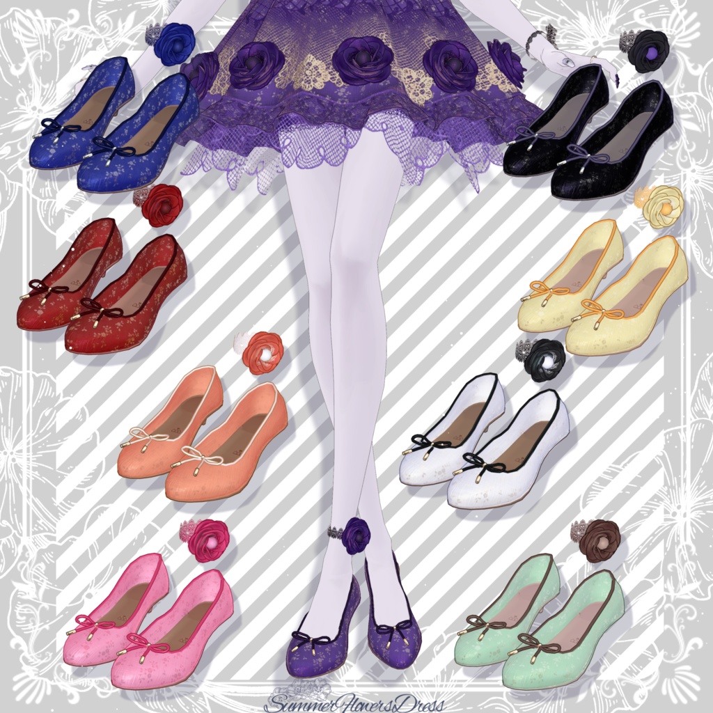 【無料FREE】サマーフラワーズドレス🌼【ブロキマナク・ポチ】