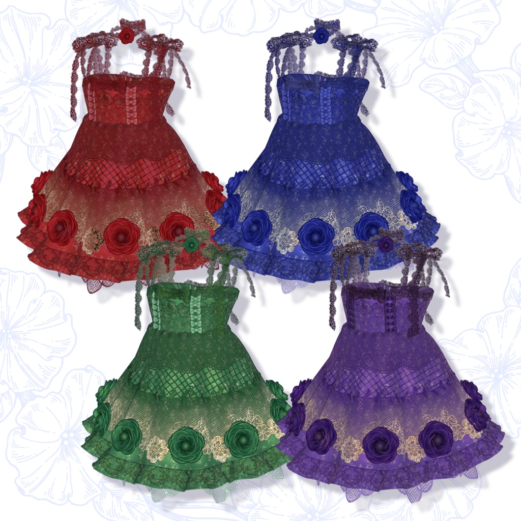 【無料FREE】サマーフラワーズドレス🌼【ブロキマナク・ポチ】