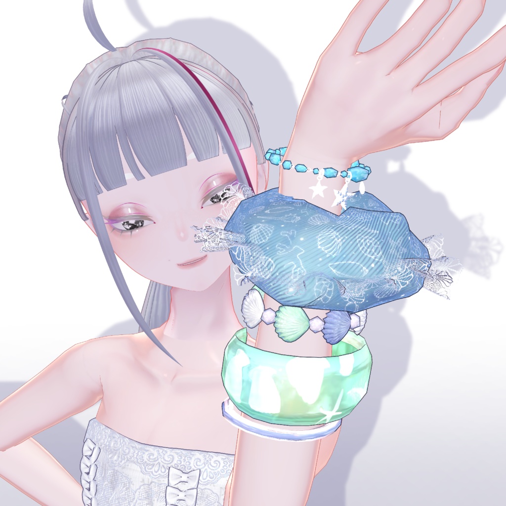 サマーブレスレット&シュシュ🧜♀️