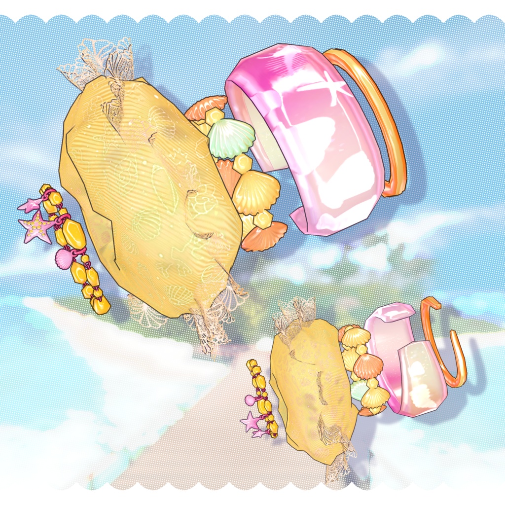 サマーブレスレット&シュシュ🧜♀️