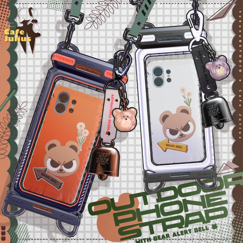 アウトドアスマホケース🐻【5月　＃かふぇゆり　で無料Getチャンス！】