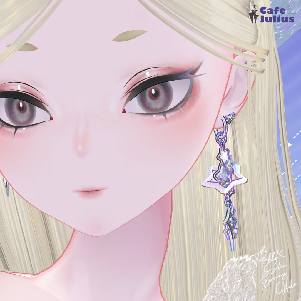 きらきら星ピアス&ヘイロー🌟【7月 #かふぇゆり で無料Getチャンス!】
