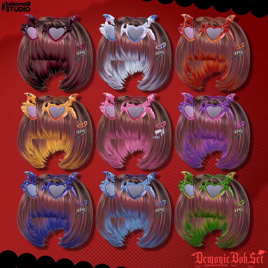 悪魔チックボブセット👿【10/24ブロキマナクハロウィン集会で無料Get!】
