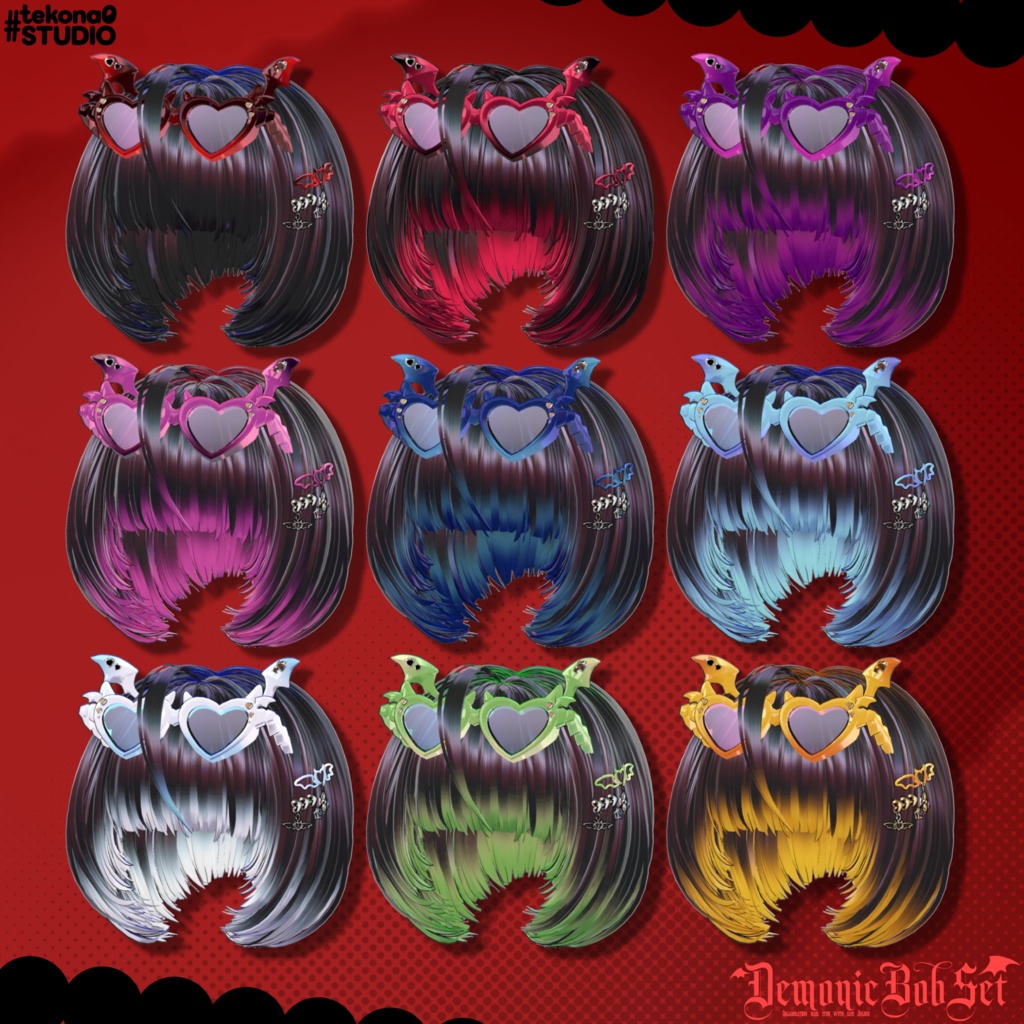 悪魔チックボブセット👿【10/24ブロキマナクハロウィン集会で無料Get!】