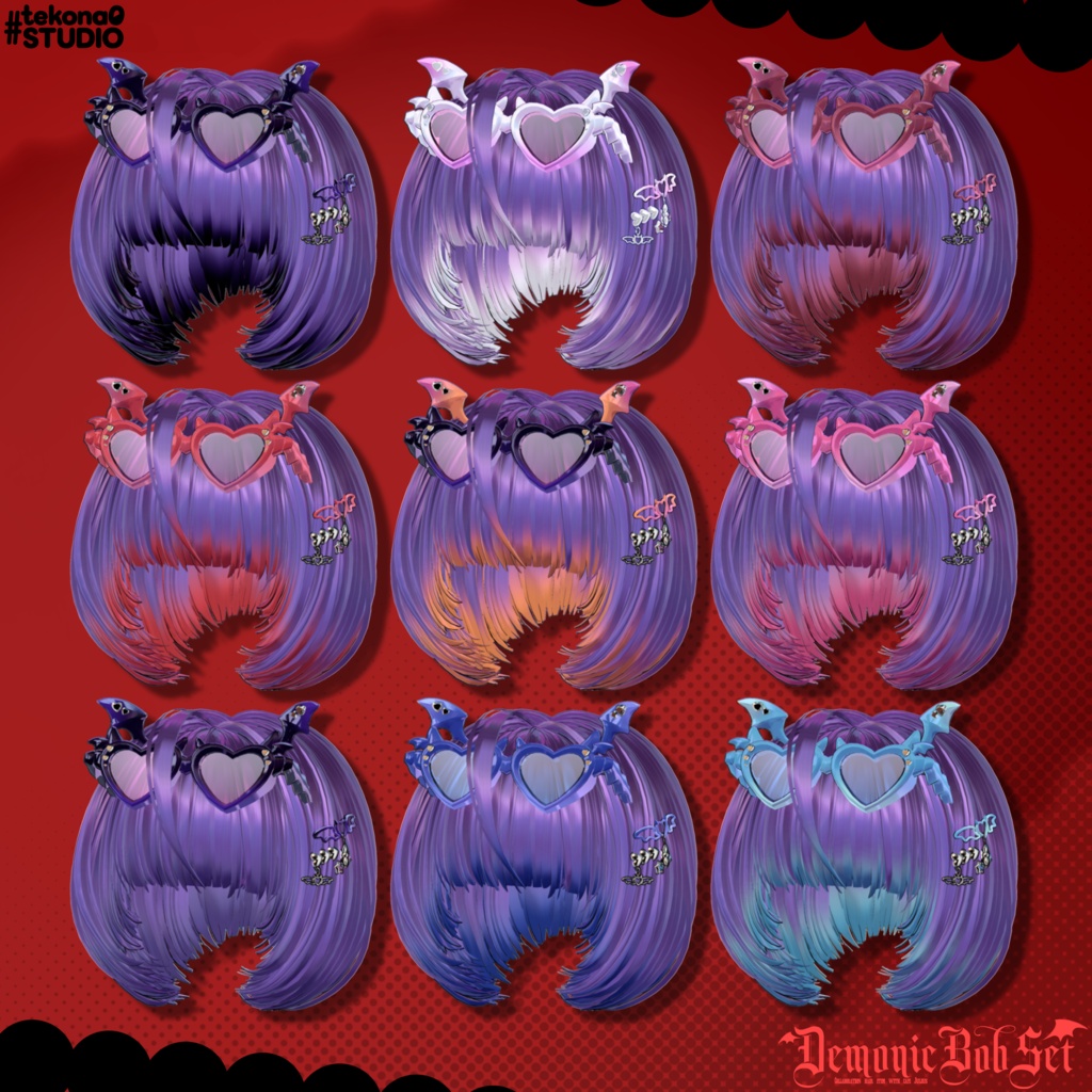 悪魔チックボブセット👿【10/24ブロキマナクハロウィン集会で無料Get!】
