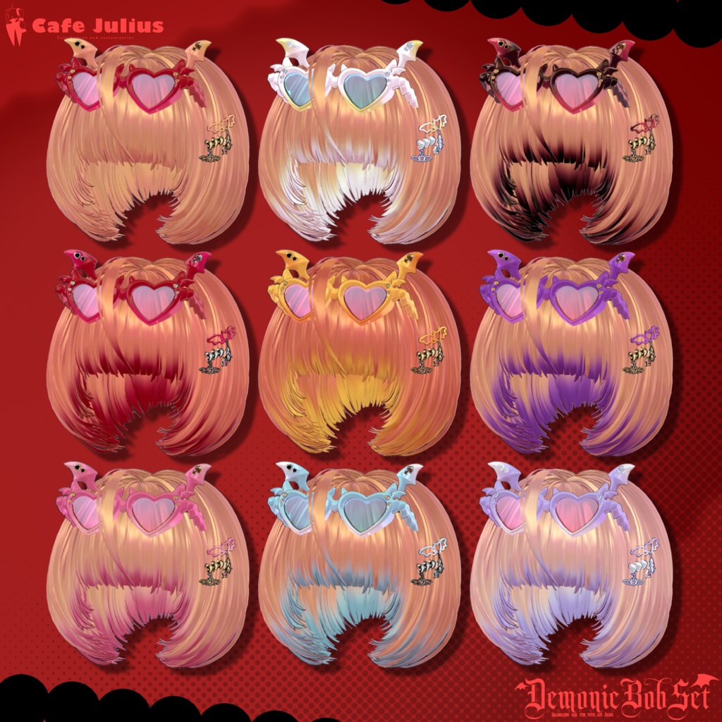 悪魔チックボブセット👿【10/24ブロキマナクハロウィン集会で無料Get!】