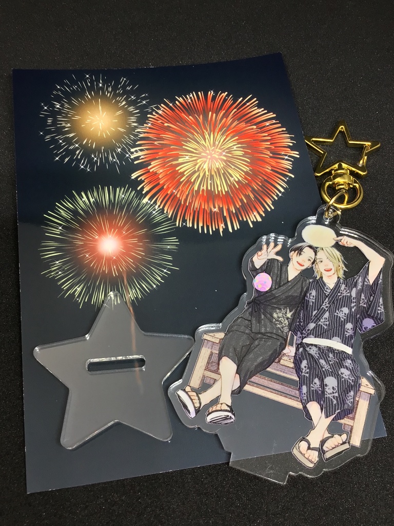 台座付きアクリルキーホルダーB（夏祭り）