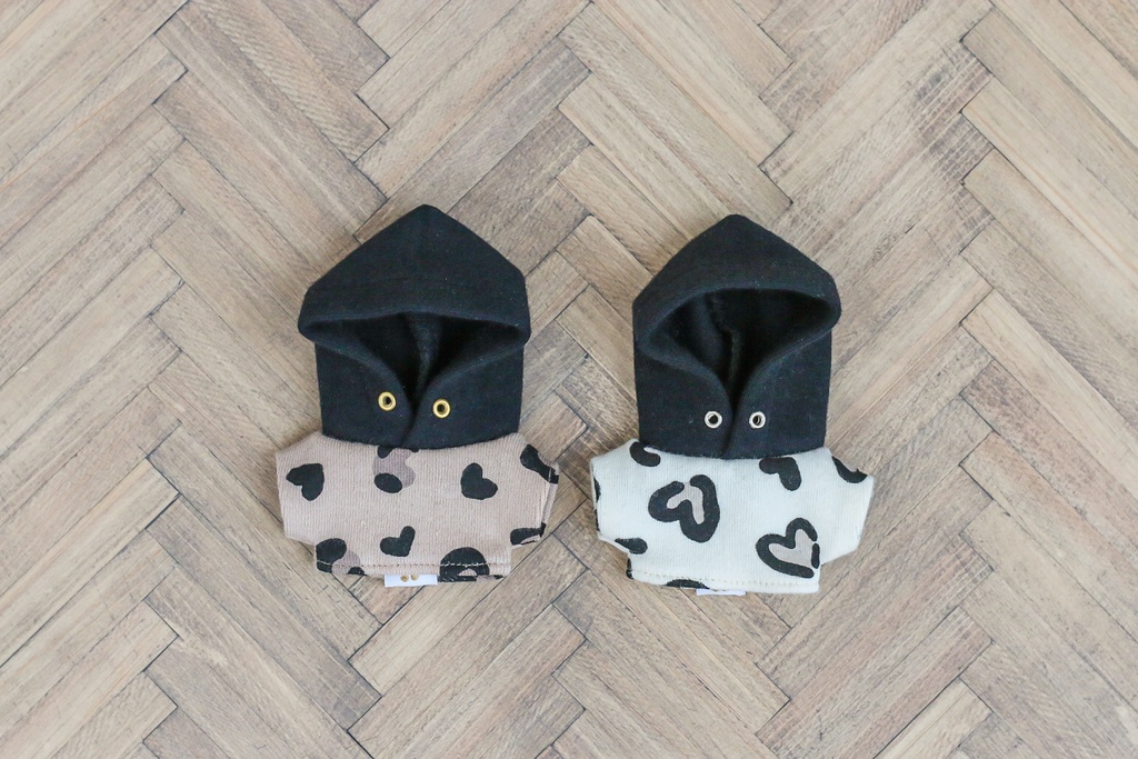 ハートレオパード柄フーディ