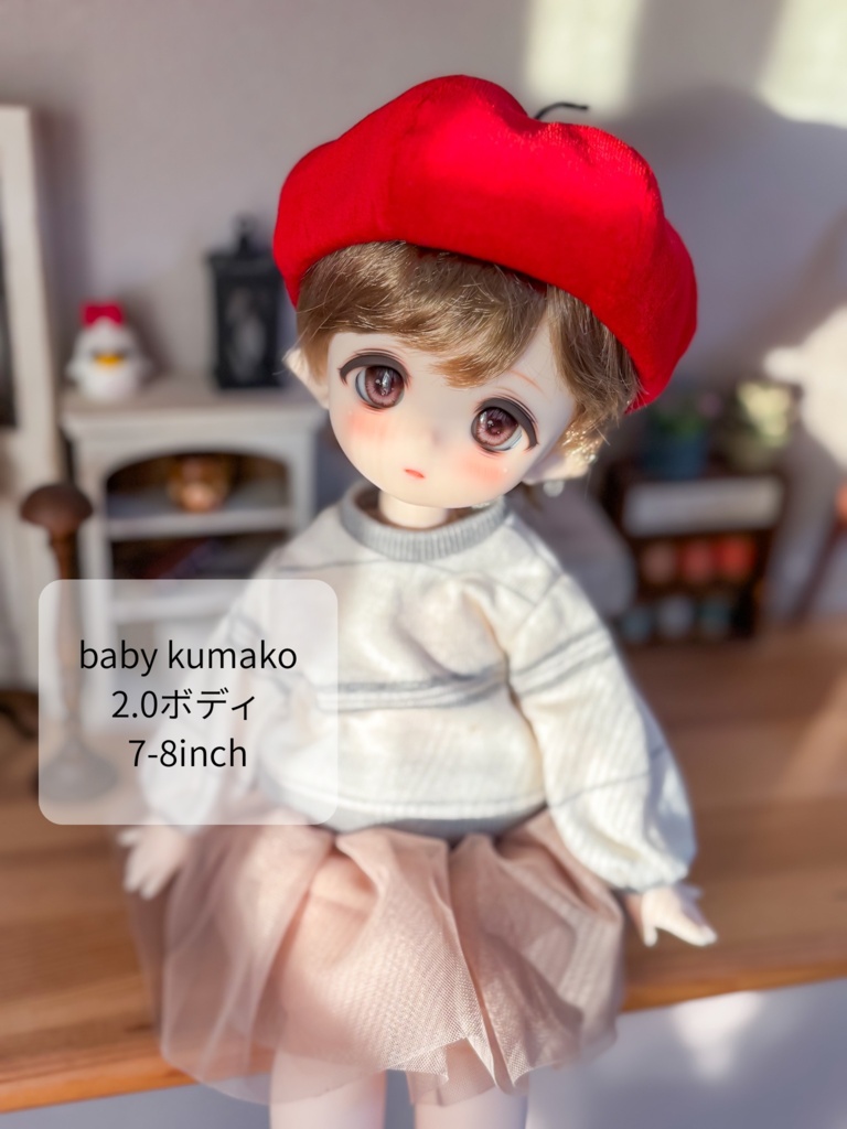 【1/6ドール】りんごベレー&お洋服set