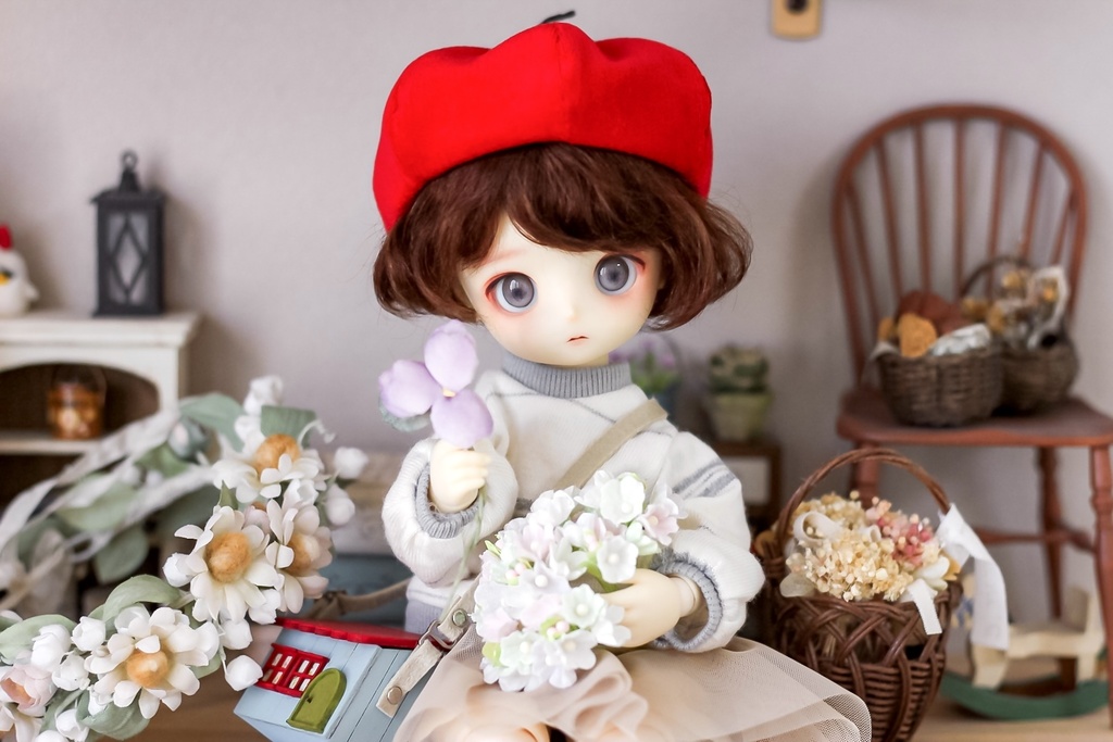 【1/6ドール】りんごベレー&お洋服set