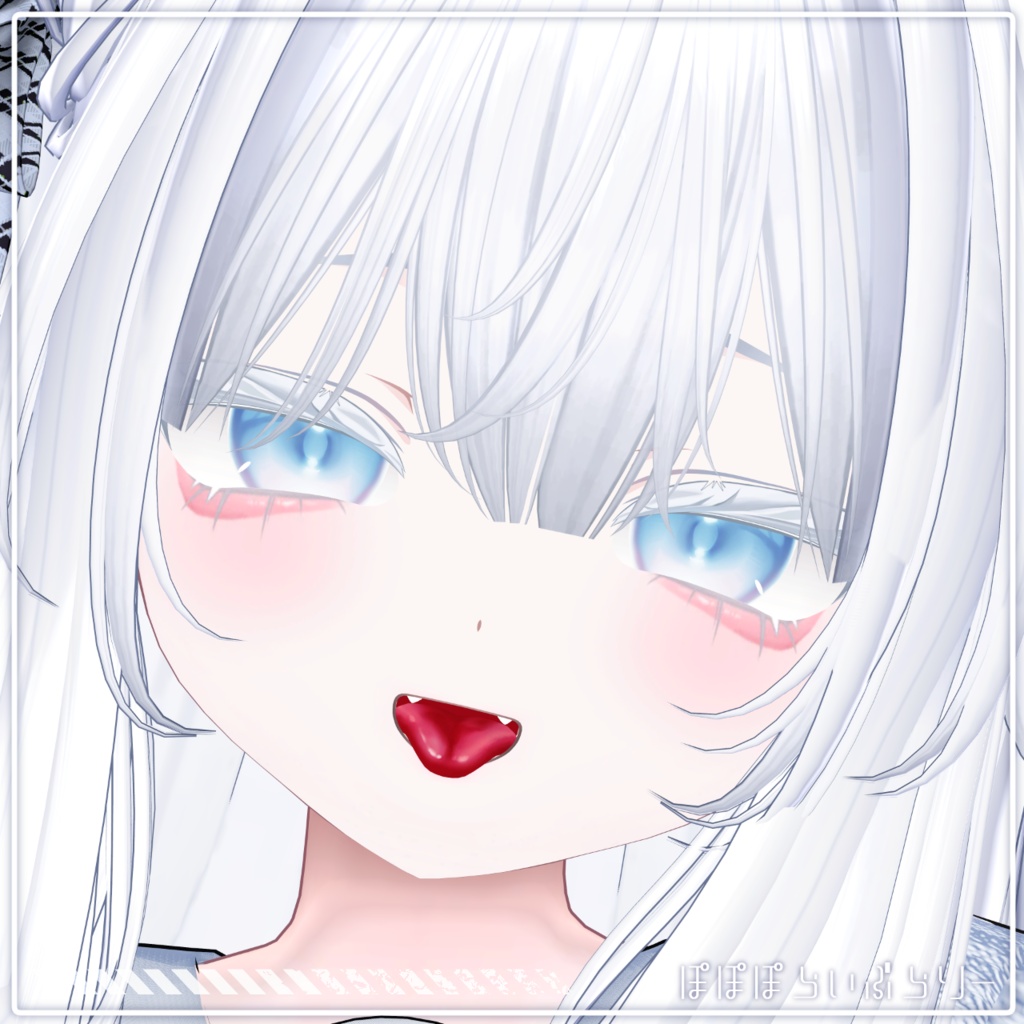 販売記念セール中!【kaguya/輝夜】Snow Pure makeup & eye Texture + Blendshape