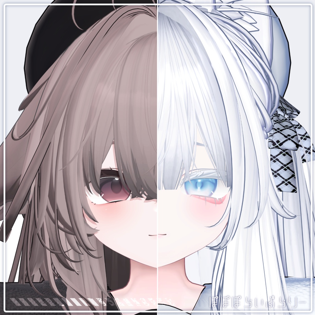 販売記念セール中!【kaguya/輝夜】Snow Pure makeup & eye Texture + Blendshape