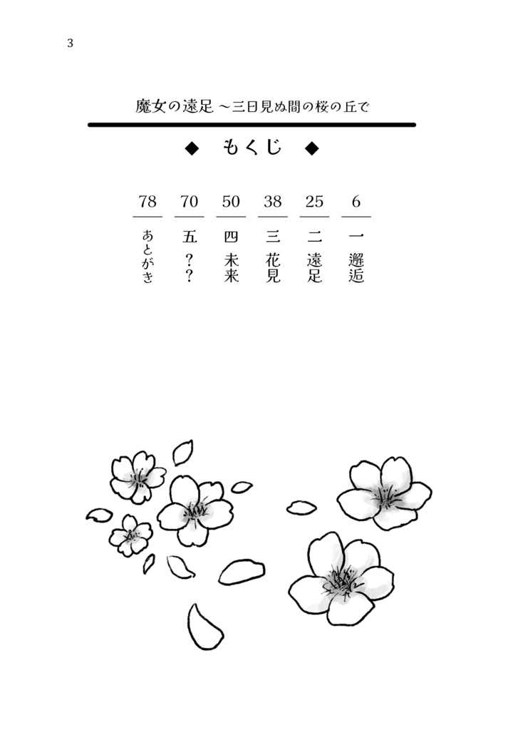 『魔女の遠足 ~三日見ぬ間の桜の丘で』