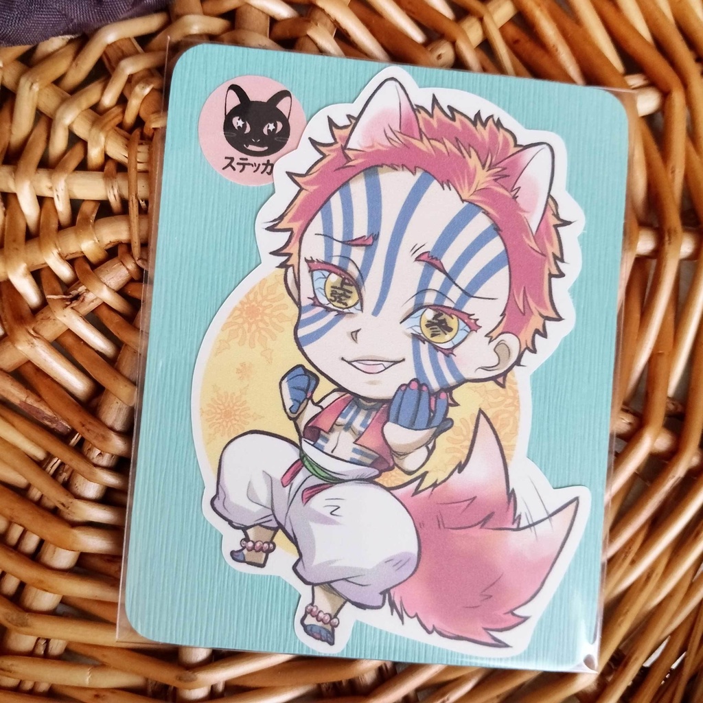 『新作』猗窩座 童磨【鬼滅の刃】同人ステッカー 富岡 炭治郎 煉獄 甘露寺 玄弥