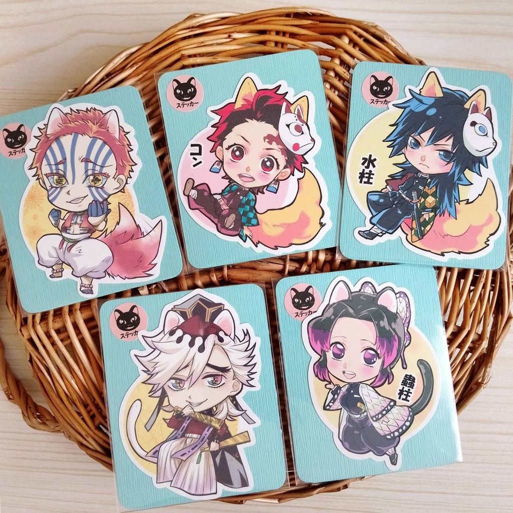 『新作』猗窩座 童磨【鬼滅の刃】同人ステッカー 富岡 炭治郎 煉獄 甘露寺 玄弥