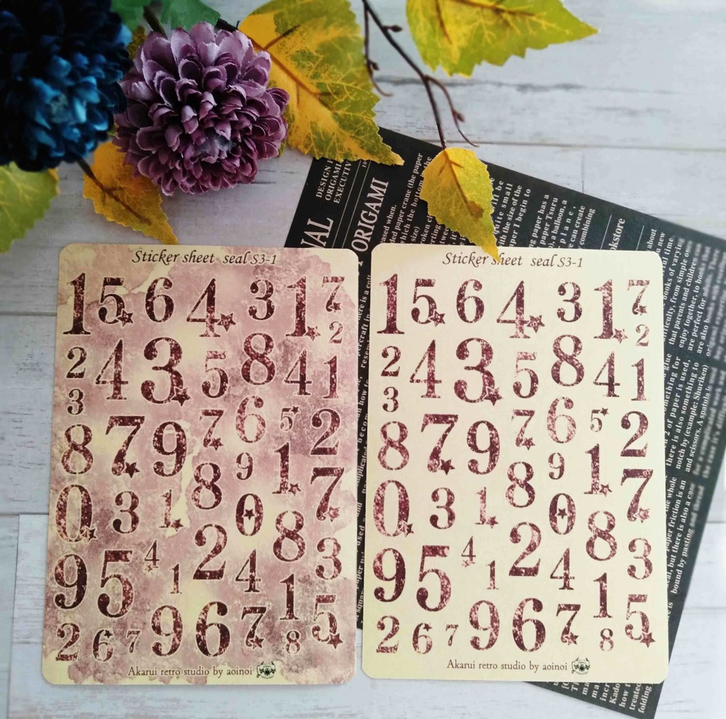 猫、くま、うさぎ、桜 クラフト紙シール レター 手帳デコに