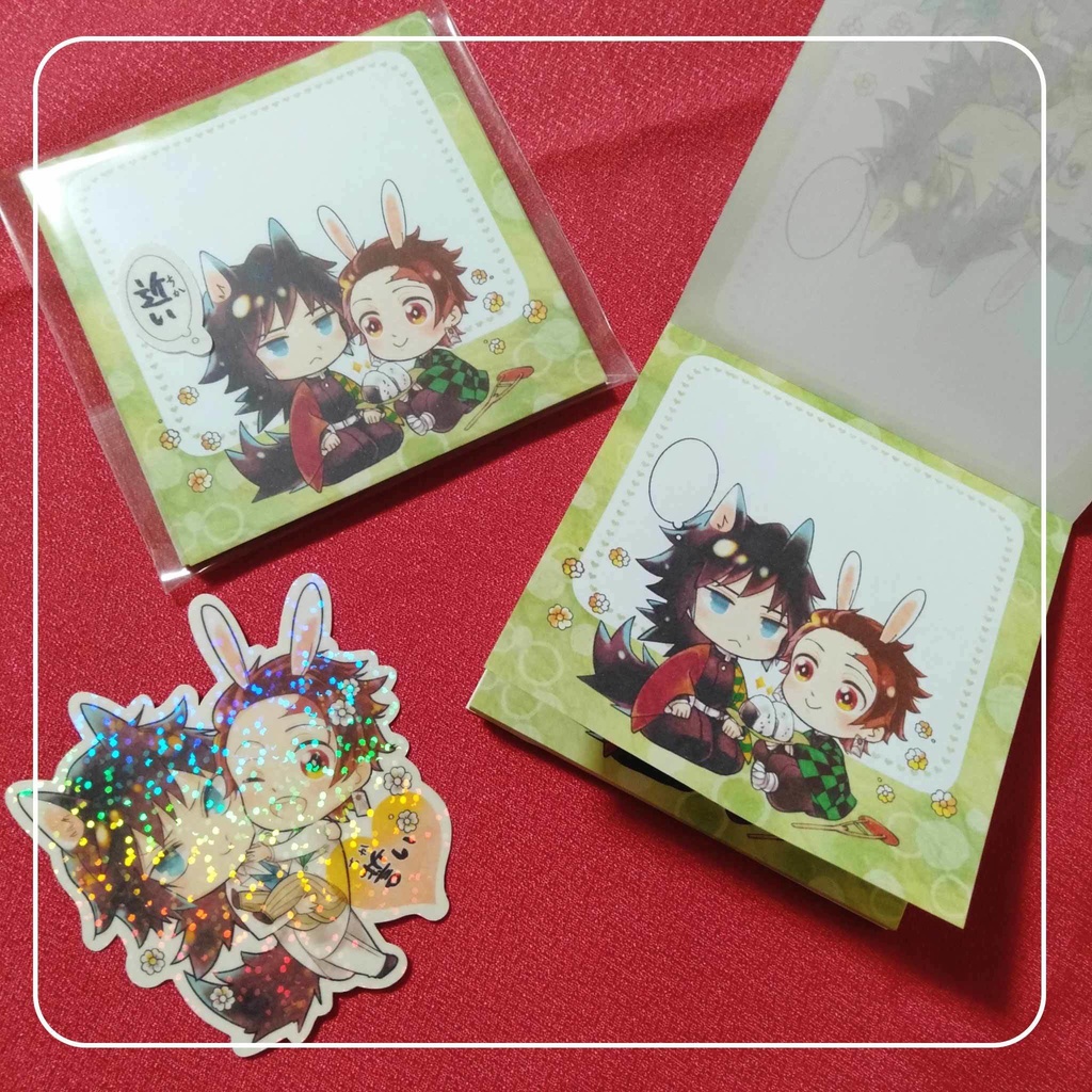 ケモミミ義炭ブロックメモ&ステッカーセット