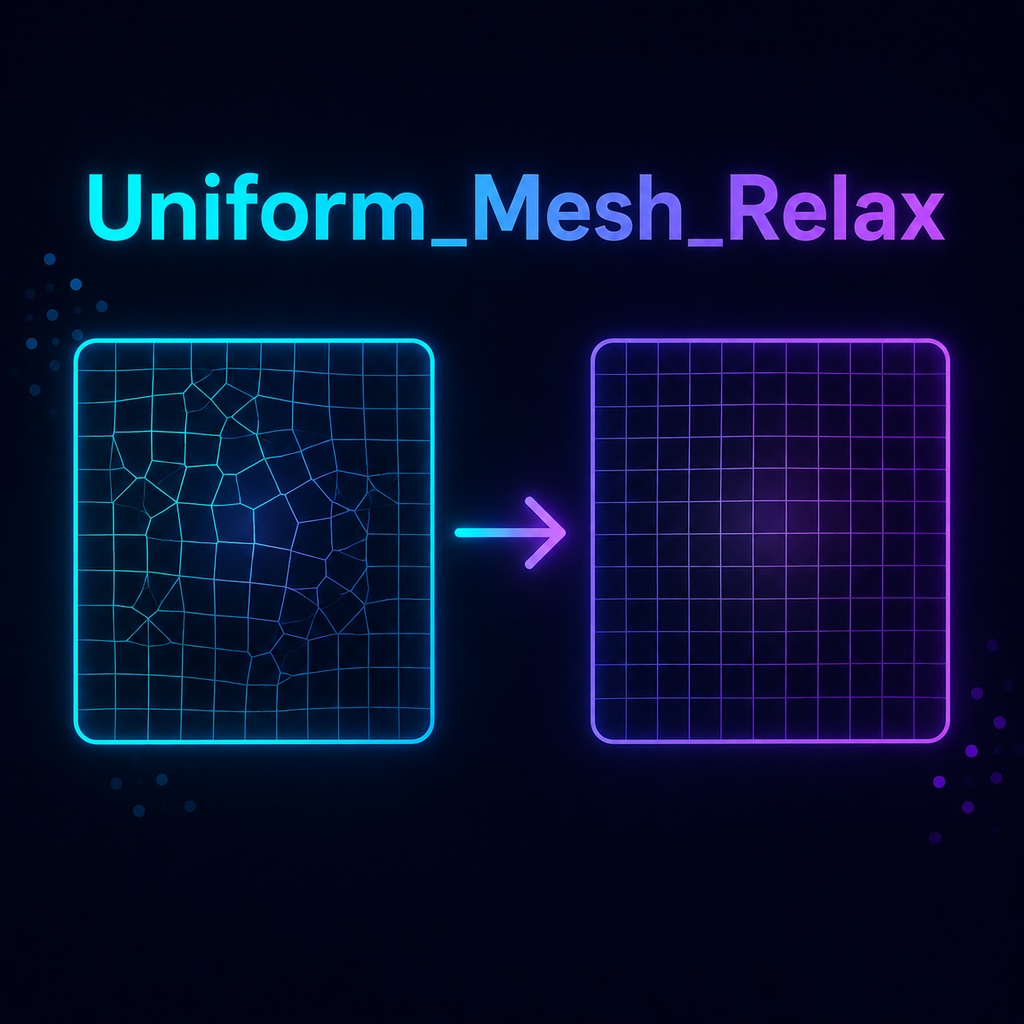【blender】メッシュ均一化ツールアドオンUniform_Mesh_Relax