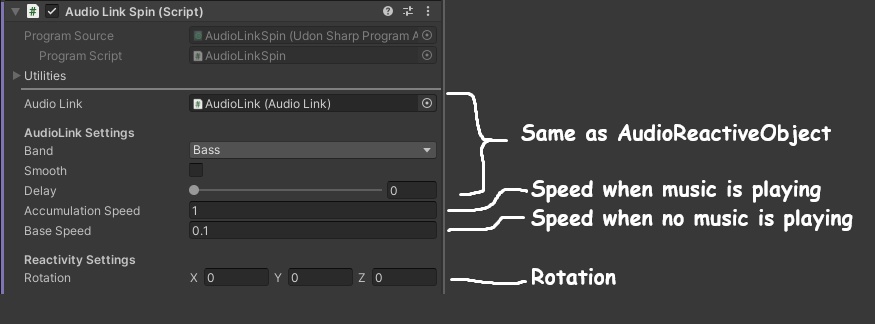 Audio Link Spin Script