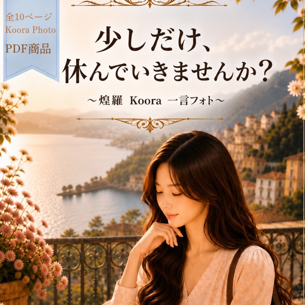 少しだけ、休んでいきませんか？ 〜煌羅 Koora 一言フォト〜 