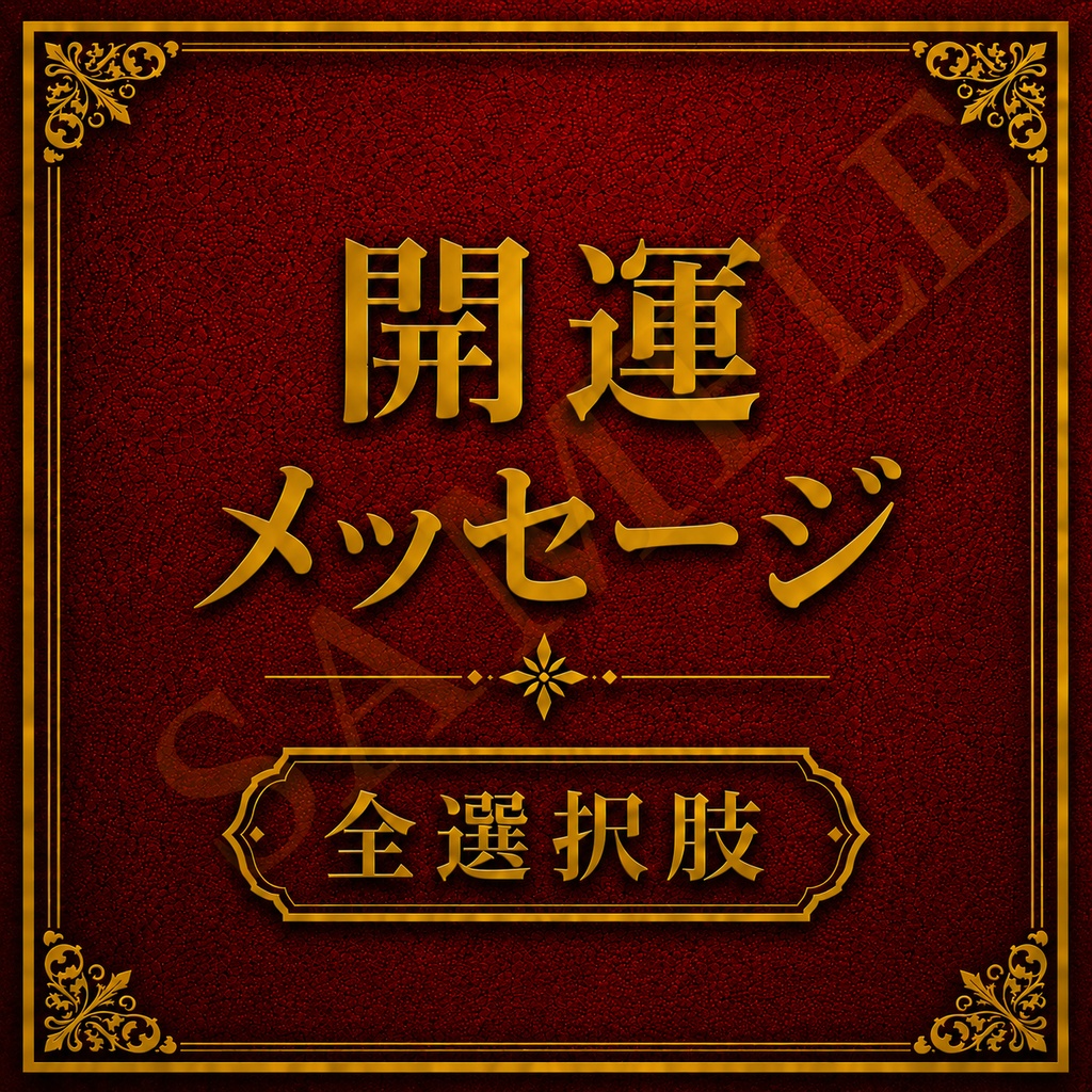 【全選択肢版】開運メッセージ 3択タロット