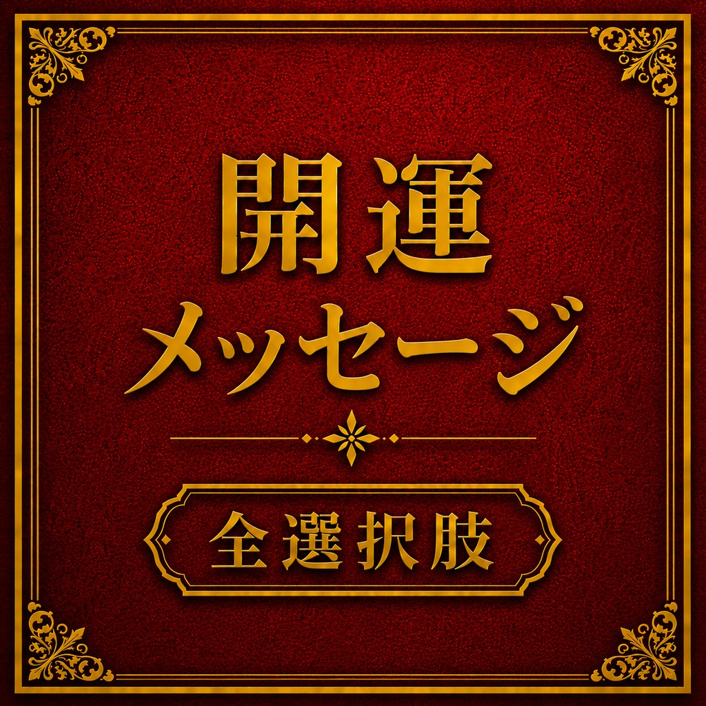 【全選択肢版】開運メッセージ 3択タロット