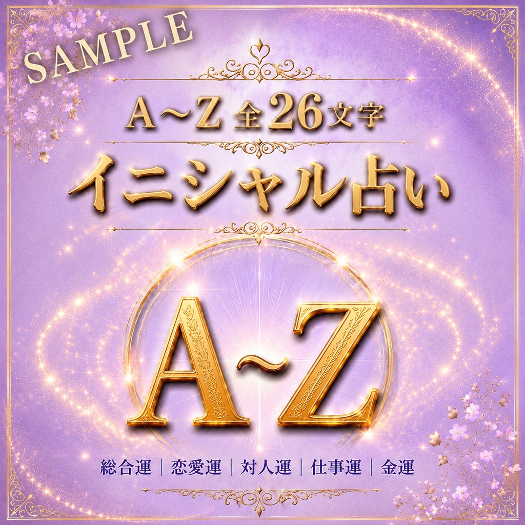 【A〜Z 全26文字】イニシャル占い