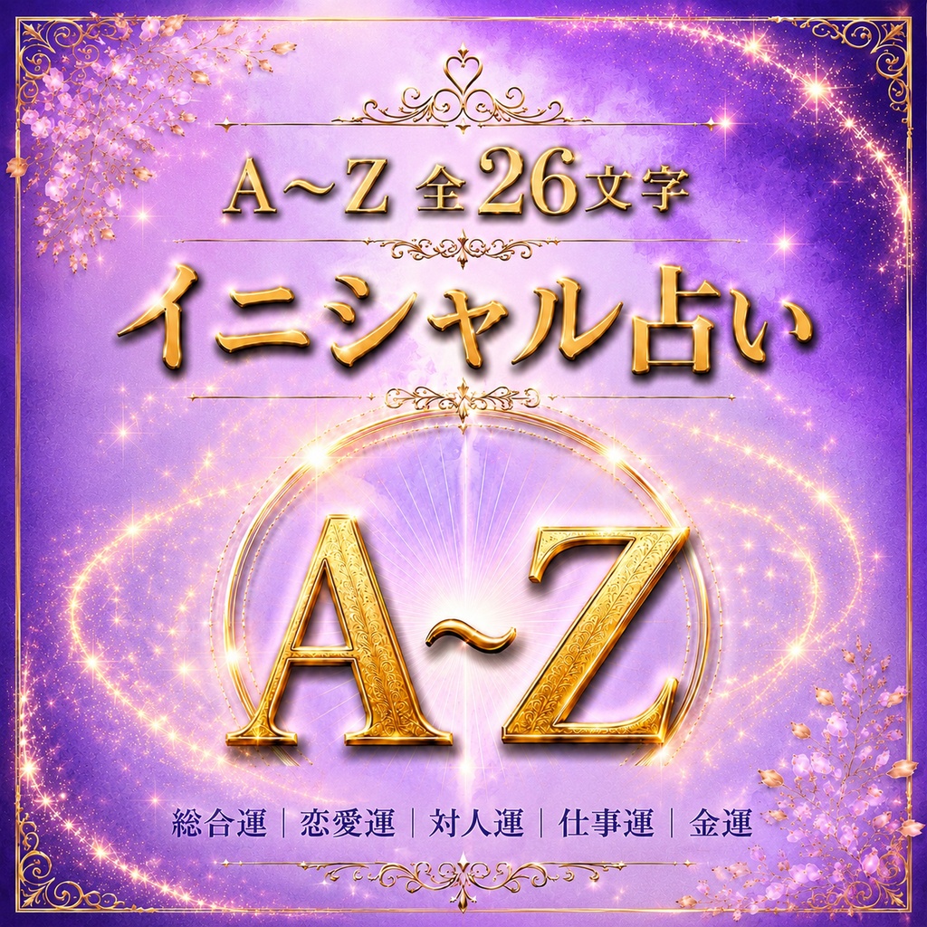 【A〜Z 全26文字】イニシャル占い