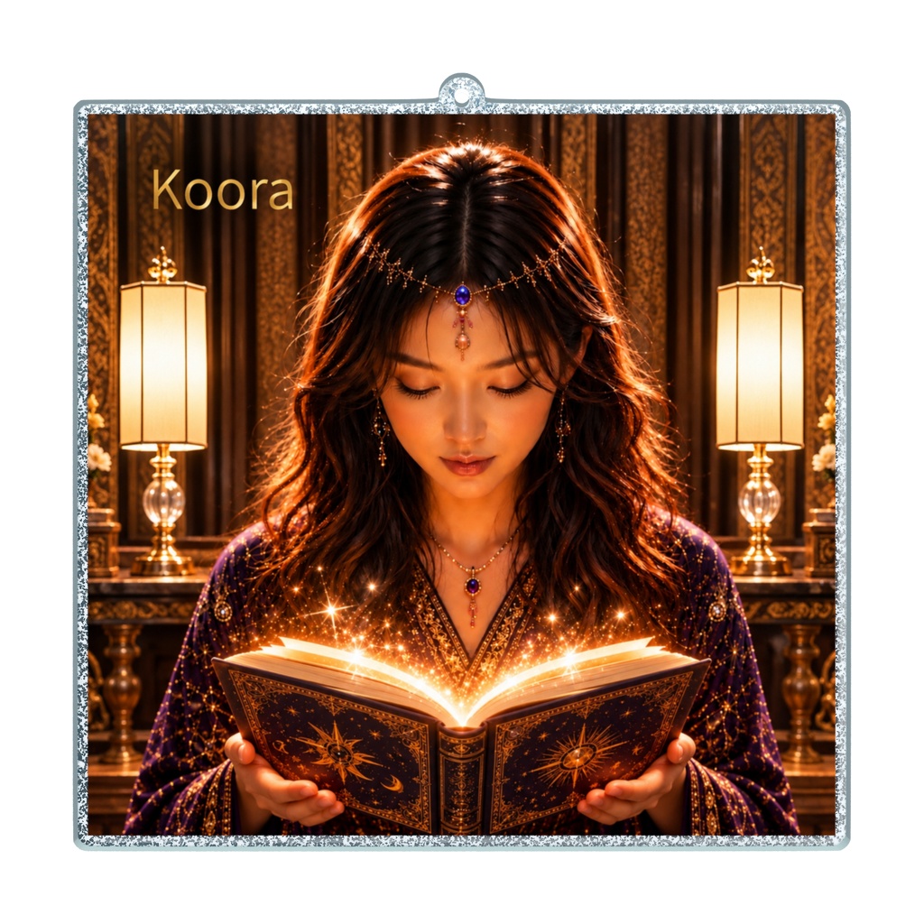 Koora開運アクリルラメキーホルダー(Luminous)2サイズ Koora Lucky Glitter Acrylic Keychain (Luminous) – 2 Sizes