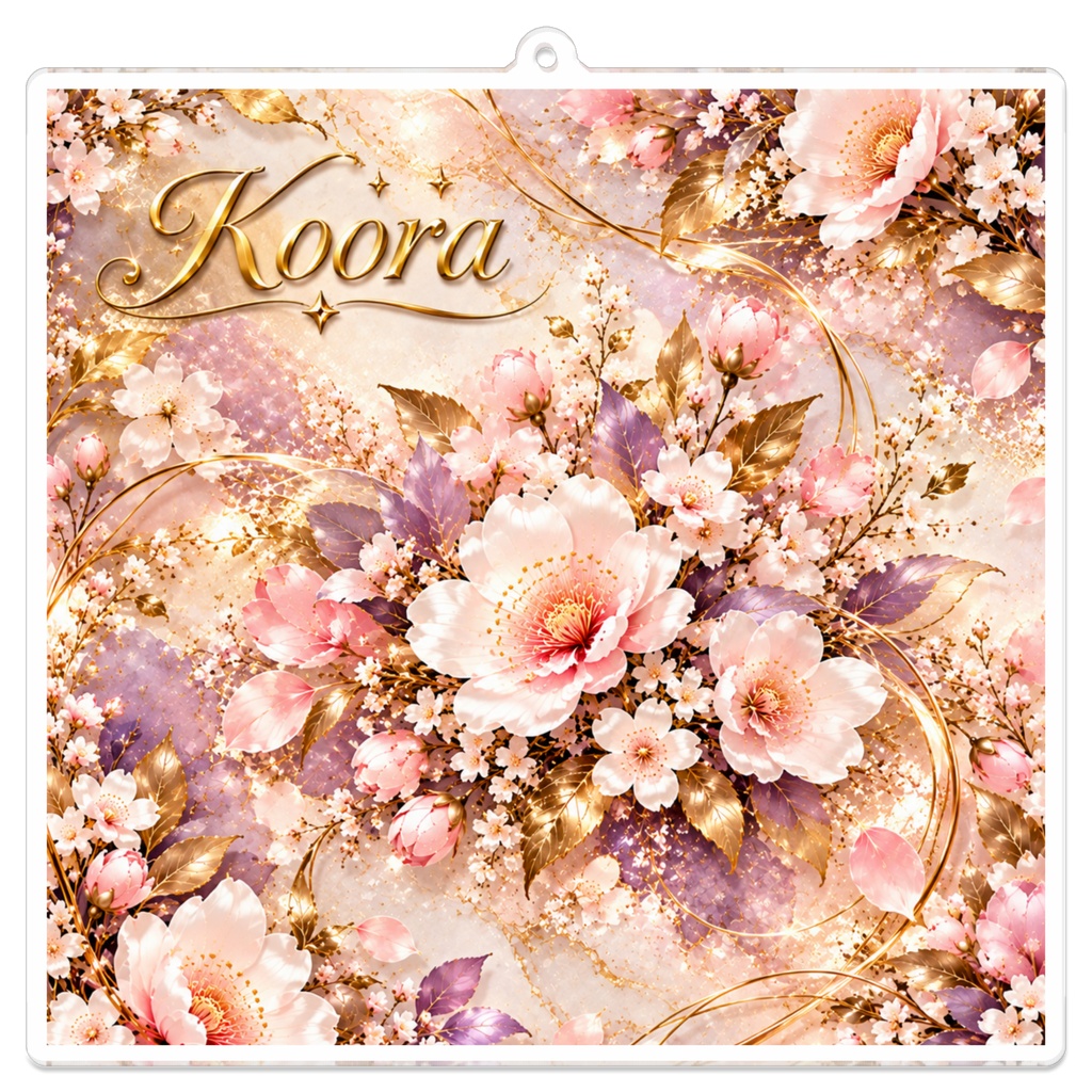 Koora 開運Blossom アクリルキーホルダー（全3サイズ） Koora Lucky Blossom Acrylic Keychain (3 Sizes)