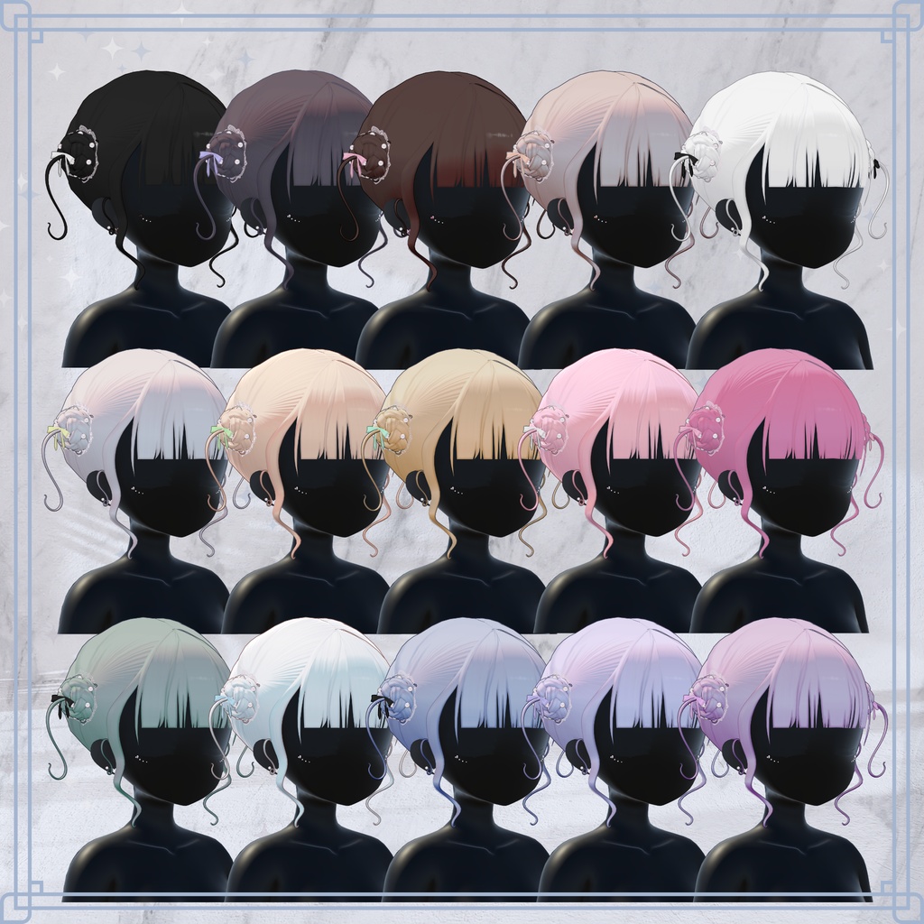 【複数アバター対応】GirlyJellyfishHair
