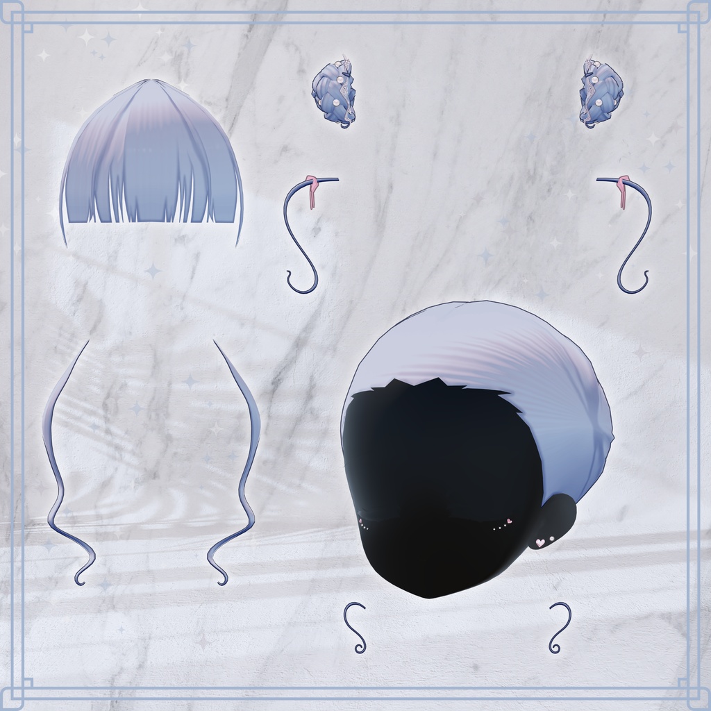 【複数アバター対応】GirlyJellyfishHair