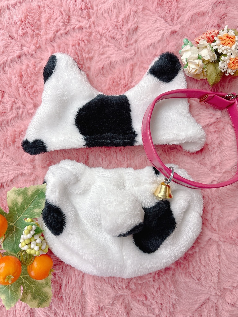 もこもこセットアップ ウシさん しっぽ付き コスチューム