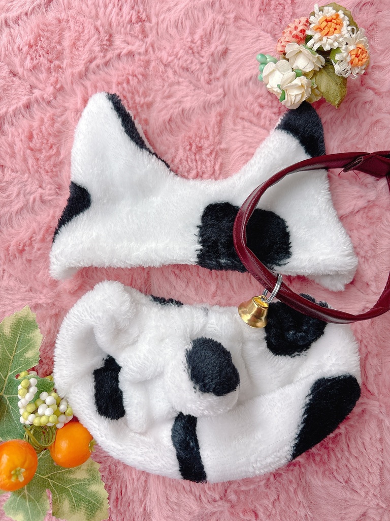 もこもこセットアップ ウシさん しっぽ付き コスチューム