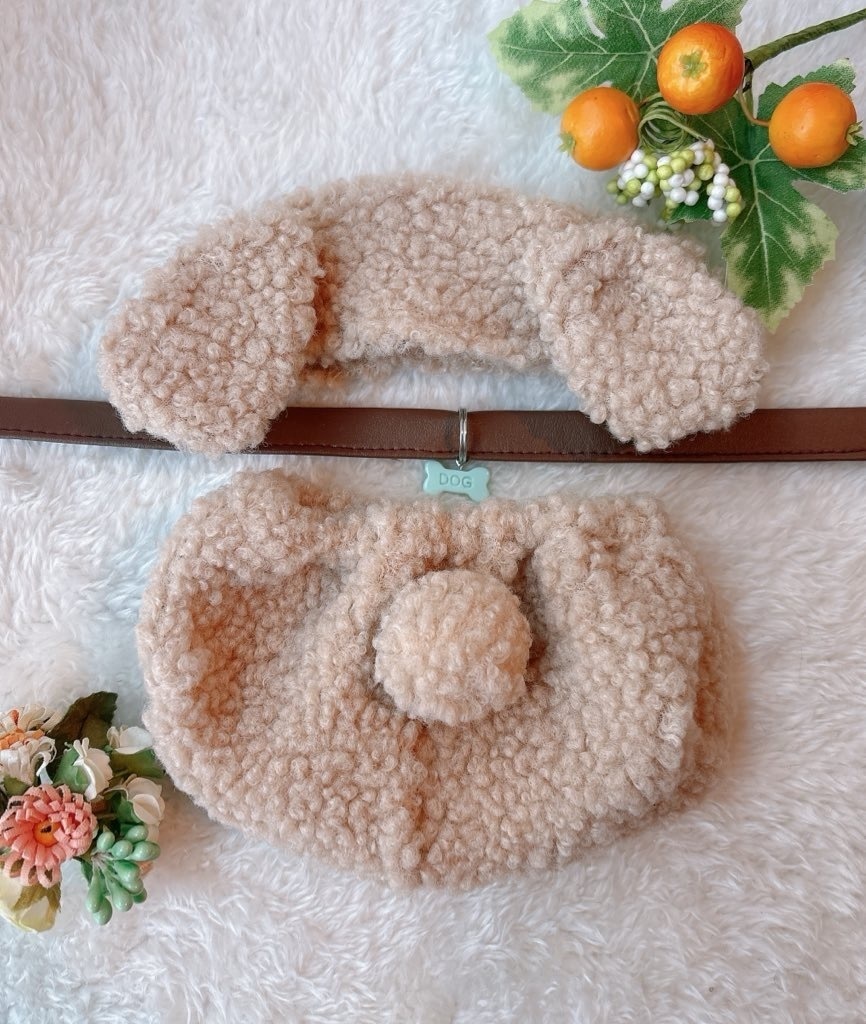 【ご予約】もこもこセットアップ ワンちゃんコスチューム
