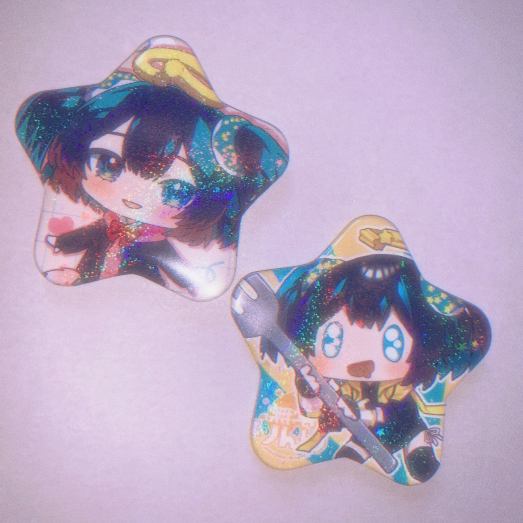 星型缶バッジ