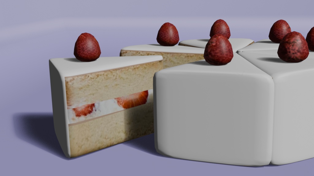 [3Dモデル]ケーキセット